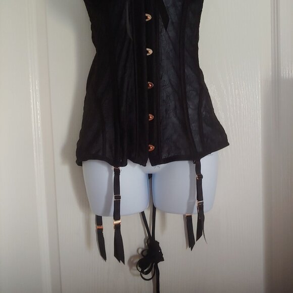 Savage X Fenty Rhianna Strapless Bustier Corset Lace Goth Sexy Vampy XL - Picture 7 of 16